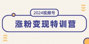 2024视频号-涨粉变现特训营:一站式打造稳定视频号涨粉变现模式(10节)-源创网