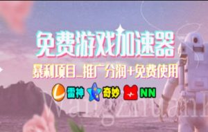 游戏加速器推广，一个月几百到几千的小项目，你看的上么？-源创网