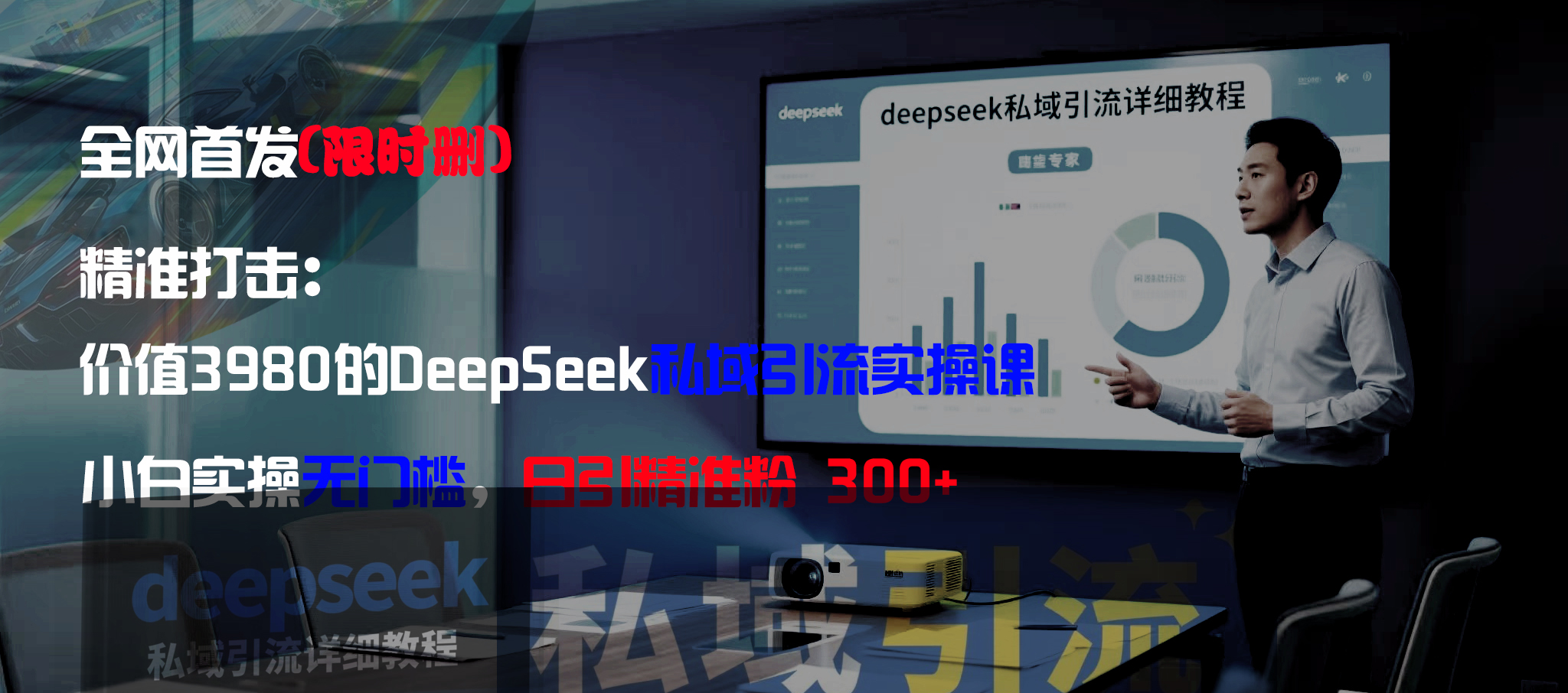 全网首发（限时删）精准打击：价值3980的DeepSeek私域引流实操课，小白实操无门槛，日引精准粉300+-源创网